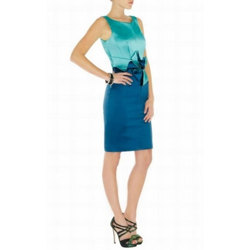 Karen Millen two tone colorblock dress sz 8